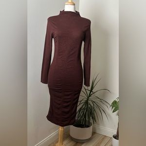 Love always by PCT brown dress stretch material med/large size